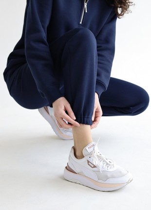 Women's Casual Active Tracksuit with Fleece | Dark-blue color | Made in Ukraine | Rebellis10 photo