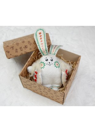 SOUVENIR VANILLA "BUNNY IN EMBROIDERED COAT" WITH BUCKWHEAT FILLING2 photo