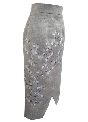 Sakura Branch Embroidered Wrap Skirt2 photo