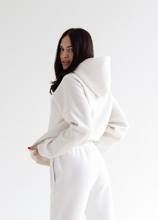 Women's Fleece Hoodie | Milk color | Made in Ukraine | Rebellis2 photo