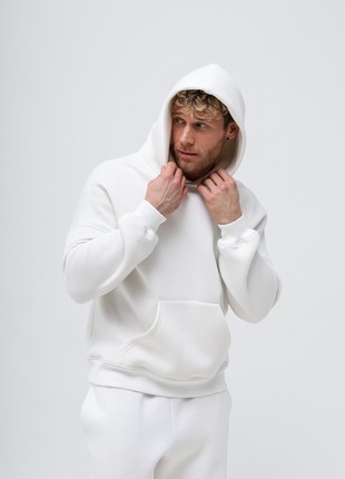 Tracksuits with Fleece - Hoodie and joggers - Milk color - Made in Ukraine - Rebellis1 photo