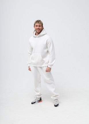 Tracksuits with Fleece - Hoodie and joggers - Milk color - Made in Ukraine - Rebellis4 photo