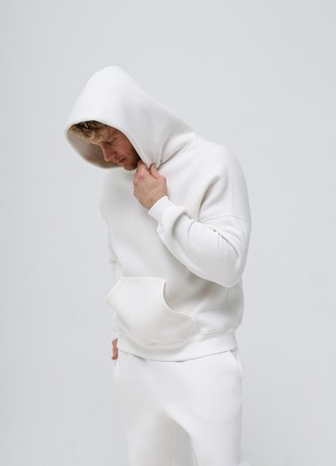 Tracksuits with Fleece - Hoodie and joggers - Milk color - Made in Ukraine - Rebellis5 photo