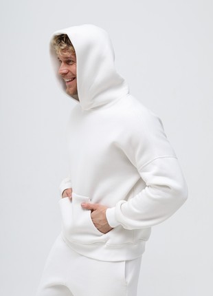 Tracksuits with Fleece - Hoodie and joggers - Milk color - Made in Ukraine - Rebellis8 photo