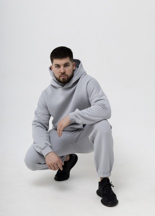Tracksuits with Fleece - Hoodie and joggers - Grey color - Made in Ukraine - Rebellis3 photo