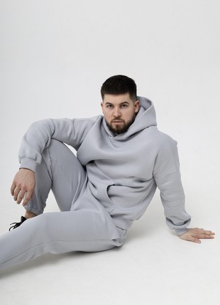 Tracksuits with Fleece - Hoodie and joggers - Grey color - Made in Ukraine - Rebellis6 photo