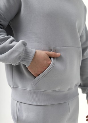 Tracksuits with Fleece - Hoodie and joggers - Grey color - Made in Ukraine - Rebellis9 photo
