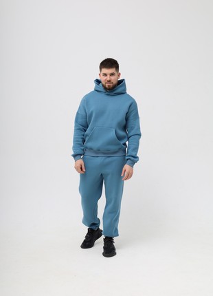 Tracksuits with Fleece - Hoodie and joggers - Azur color - Made in Ukraine - Rebellis