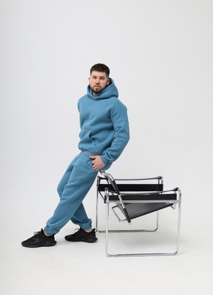 Tracksuits with Fleece - Hoodie and joggers - Azur color - Made in Ukraine - Rebellis4 photo