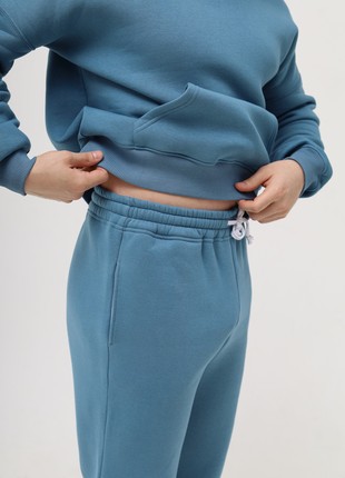 Tracksuits with Fleece - Hoodie and joggers - Azur color - Made in Ukraine - Rebellis9 photo