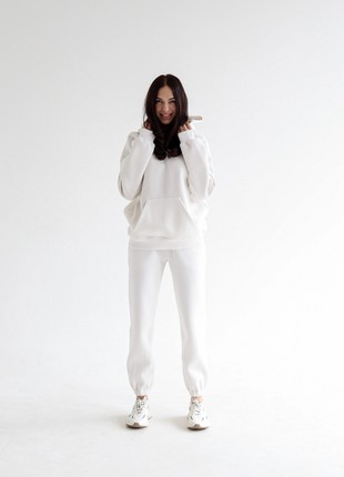 Tracksuits with Fleece - Hoodie and joggers - Milk color - Made in Ukraine - Rebellis3 photo