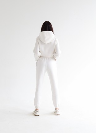 Tracksuits with Fleece - Hoodie and joggers - Milk color - Made in Ukraine - Rebellis5 photo
