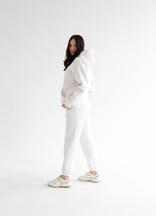 Tracksuits with Fleece - Hoodie and joggers - Milk color - Made in Ukraine - Rebellis6 photo