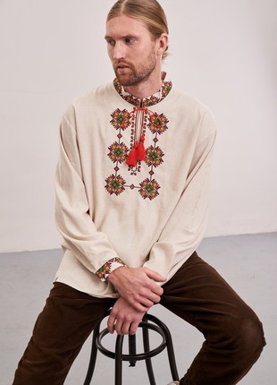 Men's embroidered shirt MEREZHKA "Tradition"5 photo