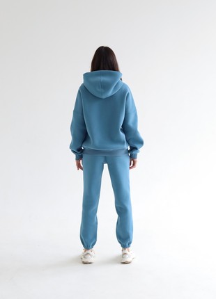 Tracksuits with Fleece - Hoodie and joggers - Azur color - Made in Ukraine - Rebellis2 photo