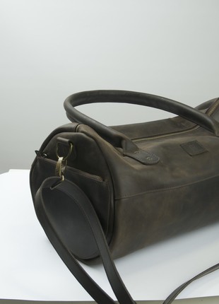 Leather gym bag, duffel bag, sports bag for men2 photo