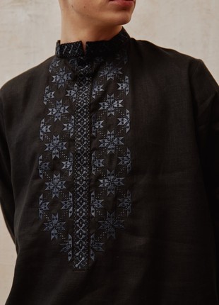 Men's embroidered jacket "Black"2 photo