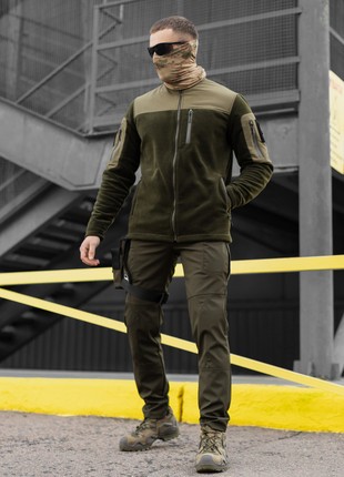 Tactical set (Fleece jacket BEZET khaki, Tactical cargo pants BEZET Chaplain khaki)1 photo