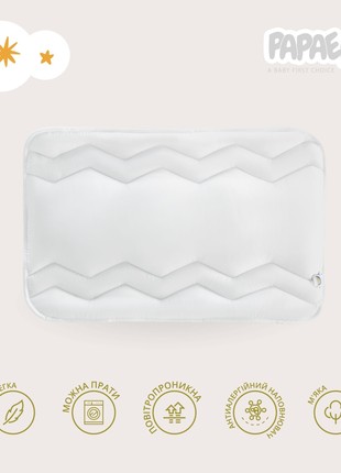 PILLOW FOR CHILDREN COMFORT TM PAPAELLA 40X60 CM ZIGZAG/WHITE4 photo