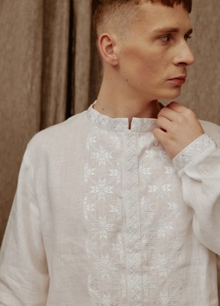 Men's embroidered jacket "White"1 photo