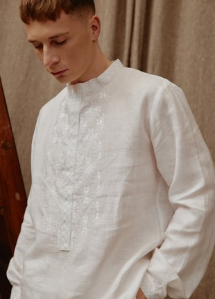 Men's embroidered jacket "White"2 photo