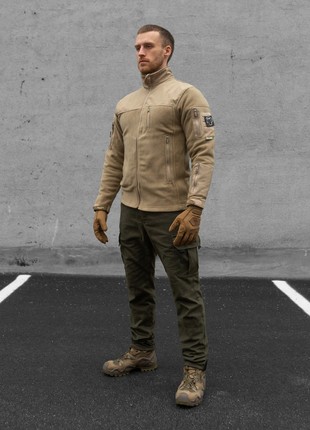 Tactical Set (BEZET SOLDIER SAND FLEECE JACKET, BEZET WARM CARGO PANTS Khaki Cartridge, BEZET PROTECTIVE TACTICAL GLOVES)2 photo