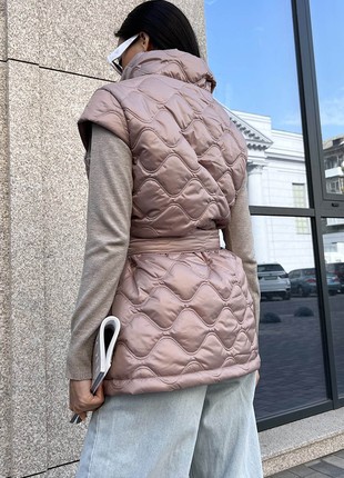 Long women's vest in pink color2 photo