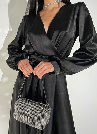 Exquisite evening dress made of artificial silk5 photo