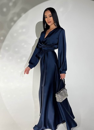 Exquisite evening dress made of artificial silk4 photo