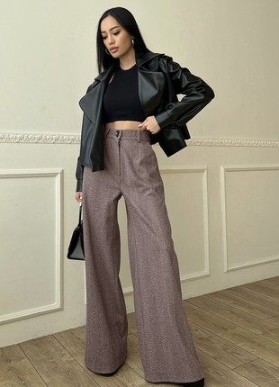 Warm palazzo pants in brown color
