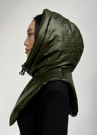 Winter hood in khaki color3 photo