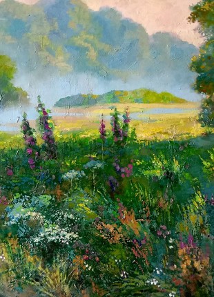 Oil painting Summer meadow Anatoly Borisovich Tarabanov nTar220