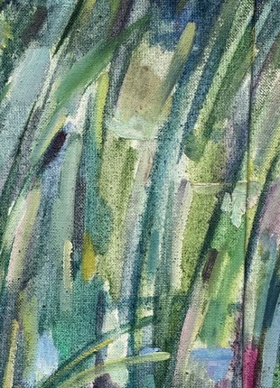 Abstract oil painting between reeds Peter Tovpev nDobr7989 photo