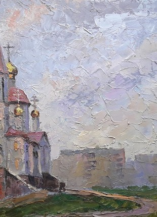 Oil painting Temple near the river Serdyuk Boris Petrovich nSerb3442 photo