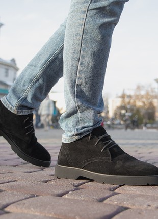 Suede winter boots for men with fur. Ed-Ge 585 insulated sneakers2 photo