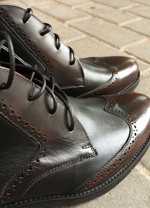 Men's brown brogue shoes "Ikos 374"6 photo