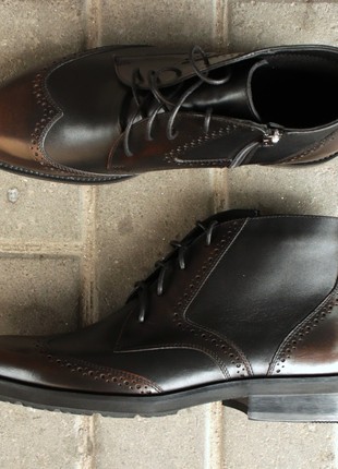 Men's brown brogue shoes "Ikos 374"2 photo