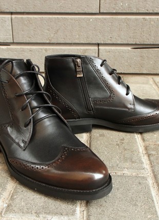 Men's brown brogue shoes "Ikos 374"3 photo