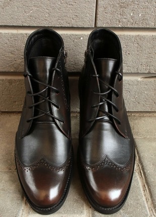 Men's brown brogue shoes "Ikos 374"1 photo