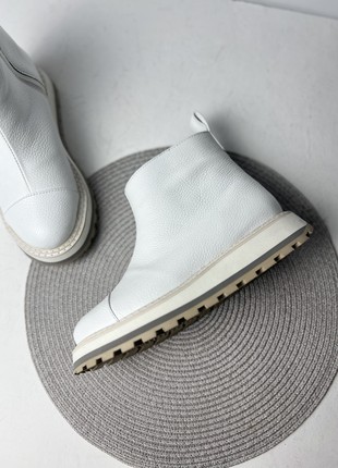 White leather boots3 photo