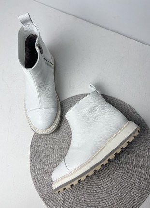 White leather boots1 photo