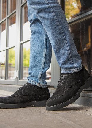 Men's derby suede - stylish shoes ED 5528 photo