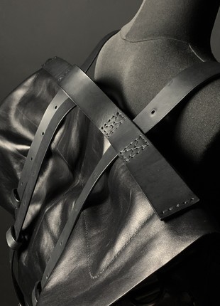 Leather weekender bag Luggage bag Travel backpack4 photo