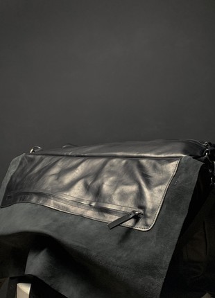 Leather weekender bag Luggage bag Travel backpack8 photo