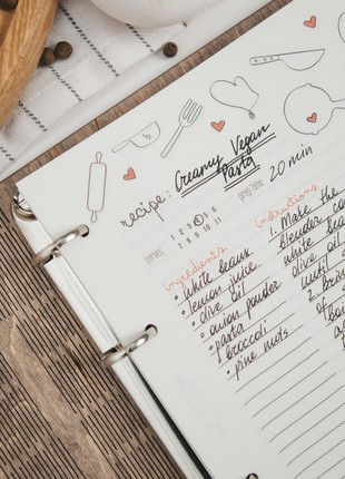 Wooden Recipe Book Peppers3 photo