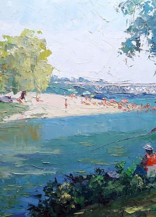 Oil painting Summer vacation Serdyuk Boris Petrovich nSerb348