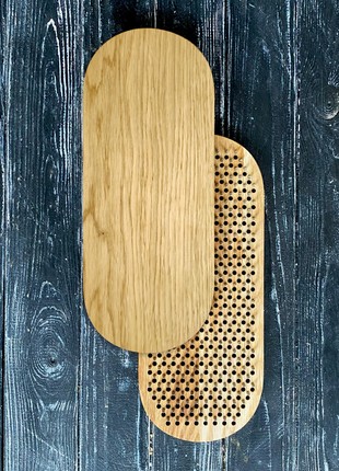Oh! SADHU Board for Yoga from Natural Oak Wood, Oval Shape, Natural Wood1 photo
