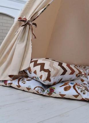 Wigwam baby with dreams, full kit, 110x110x180cm, beige, suspension month as a gift2 photo
