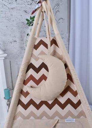 Wigwam baby with dreams, full kit, 110x110x180cm, beige, suspension month as a gift6 photo