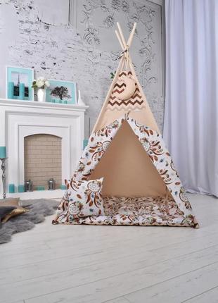 Wigwam baby with dreams, full kit, 110x110x180cm, beige, suspension month as a gift5 photo